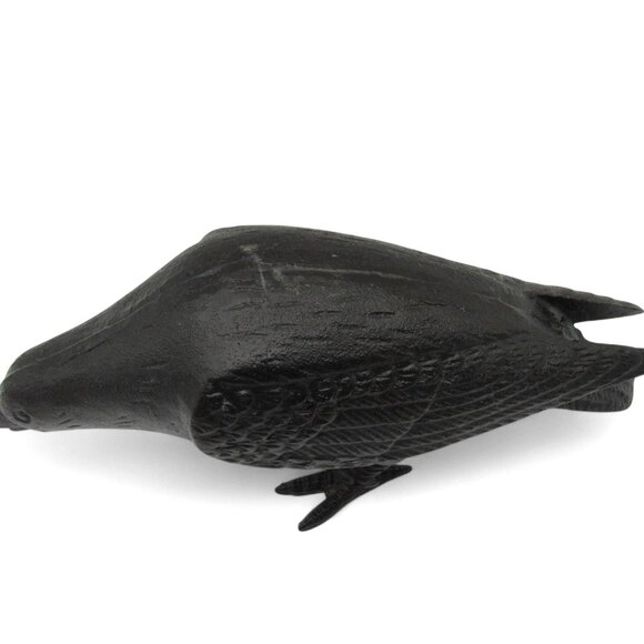 Cast Iron CROW or RAVEN with Head Down Black Rustic Finish Home And Garden 10" - Picture 9 of 11
